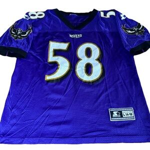 Vintage 90s STARTER Baltimore Ravens Peter Boulware #58 Jersey
